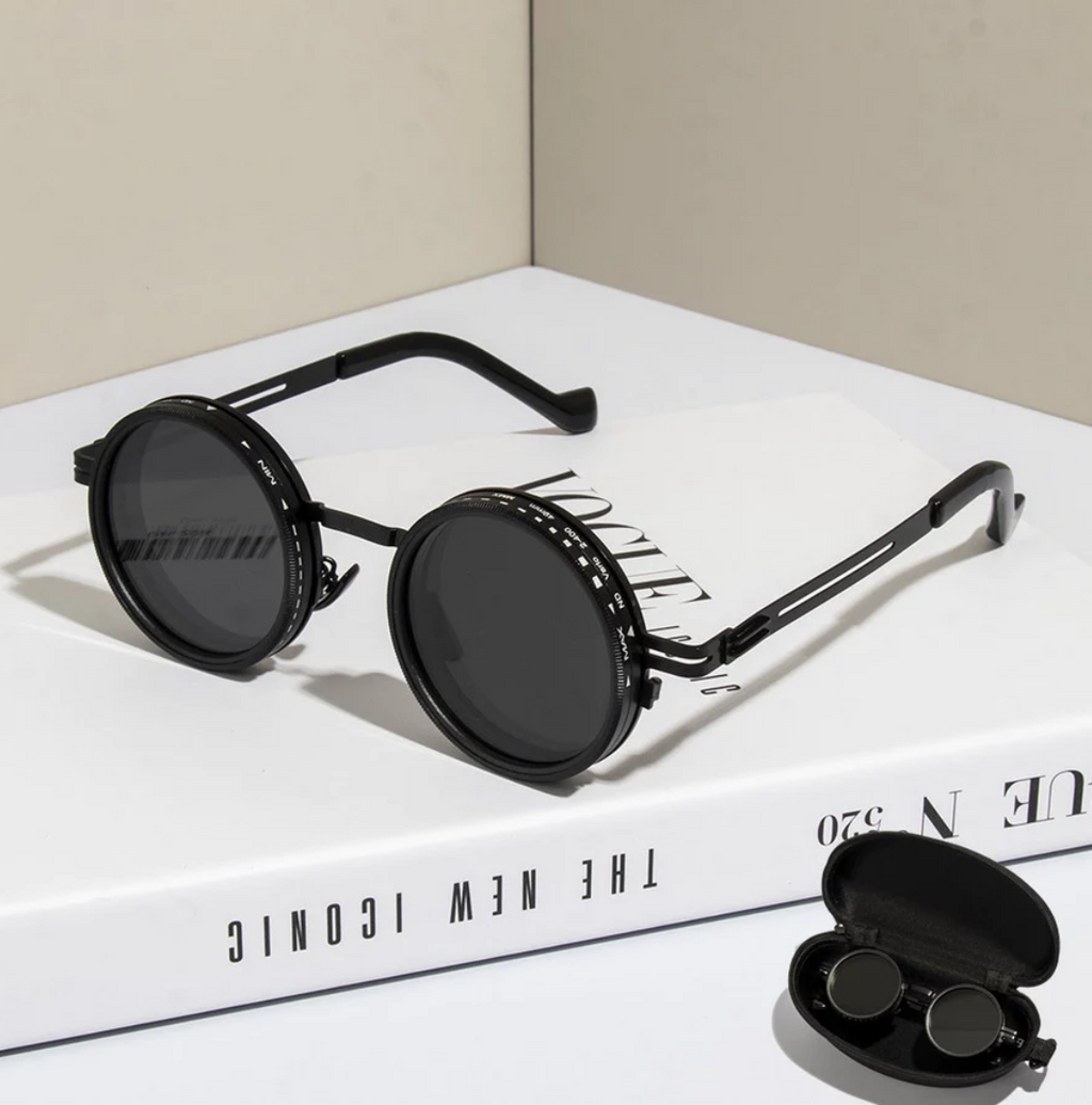 FANHUI Adjustable Darkening Sunglasses, 9-Level Polarized UV400 Fishing Sunglasses with ND Filter